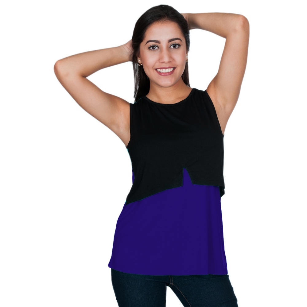 NEW! Color Block Nursing Sleeveless Tank TOP NWT